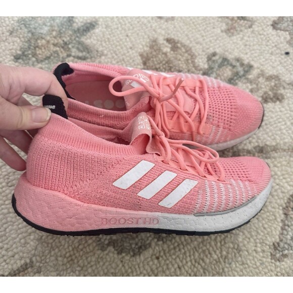 Adidas Athletic Boost HD Running Shoes Sneakers Size 7.5 Coral Pink - Picture 1 of 7